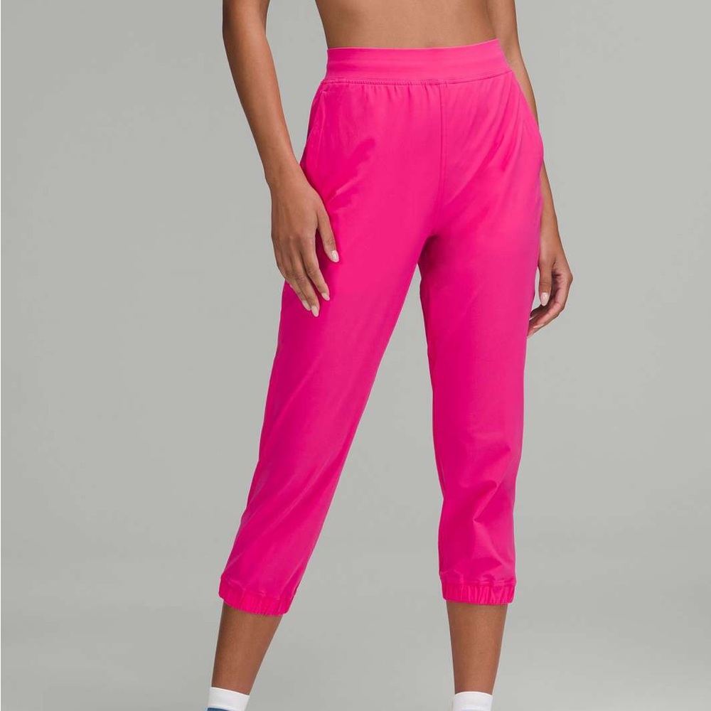 Adapted State High-Rise Cropped Jogger Sonic Pink